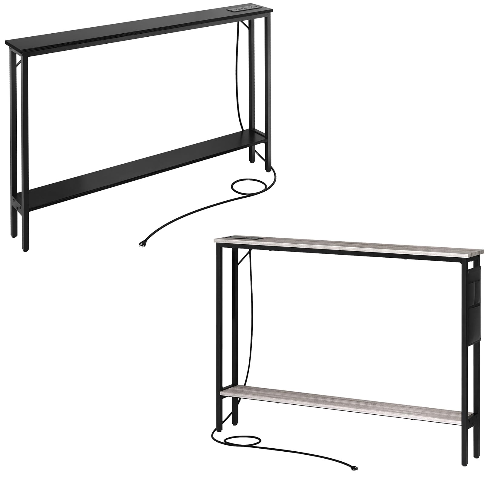 Amazon.com: SAUCE ZHAN Sofa Table with Outlet and USB Port, 47