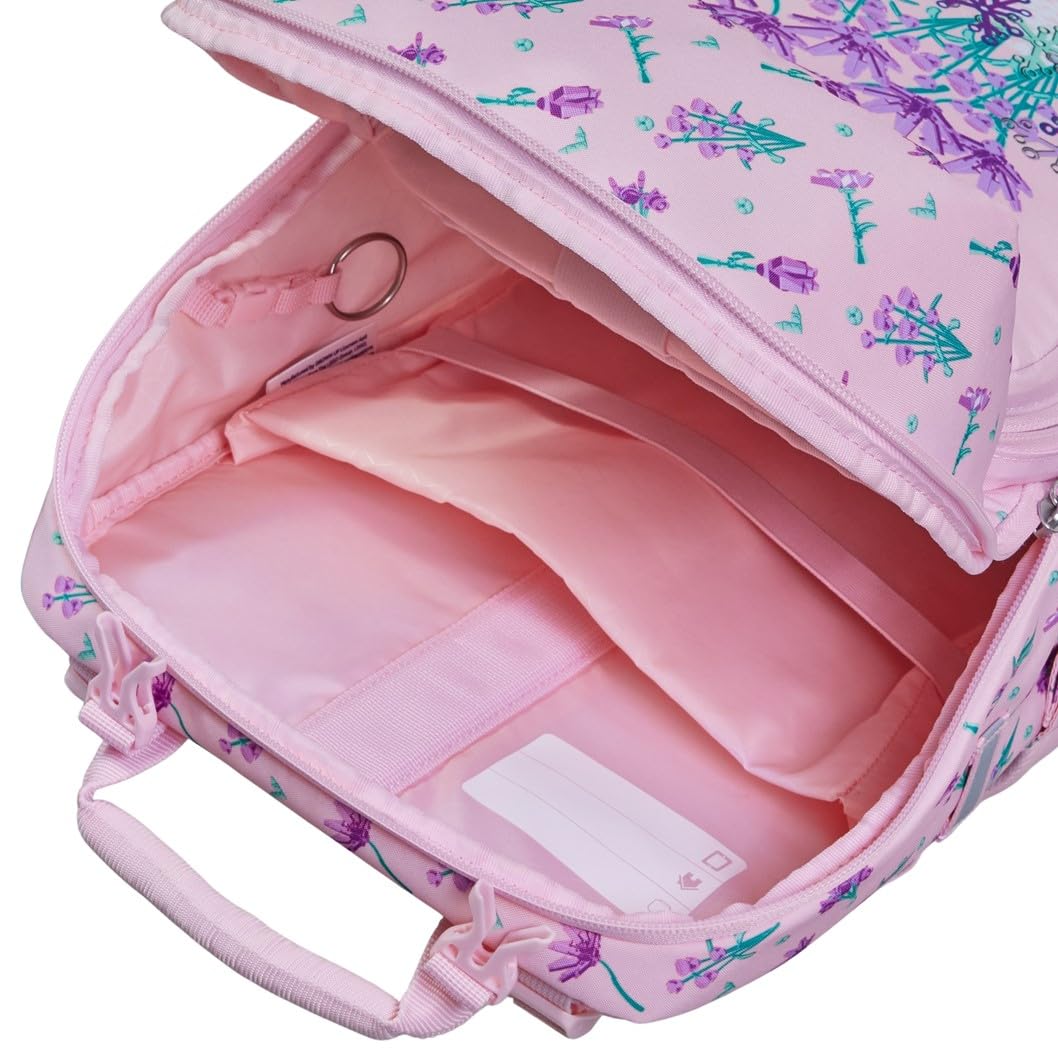 SKANDO BAGS Optimo Starter Schulranzen 3-teilig Set LEGO®, Flowers: 3-teiliges Schulranzen-Set mit ergonomischem Design. Inklusive Tasche, Brotbox und Federmäppchen.