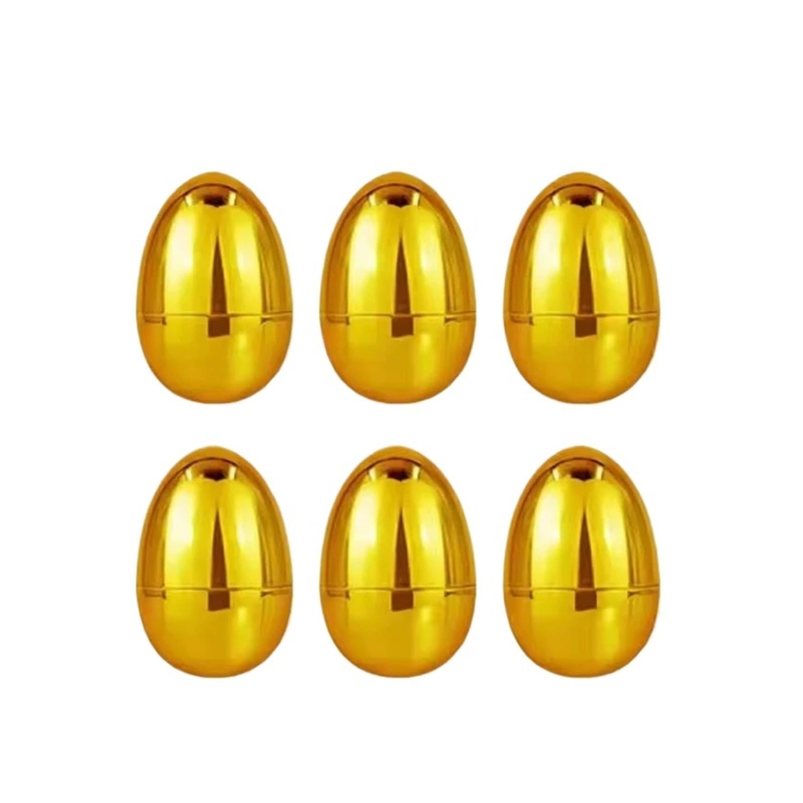 ZYAYNG 24Pcs Golden Easter Eggs Plastic Fillable Empty Egg Game Gift Prize Supplies Birthday Party Favors Home Decoration For Easter