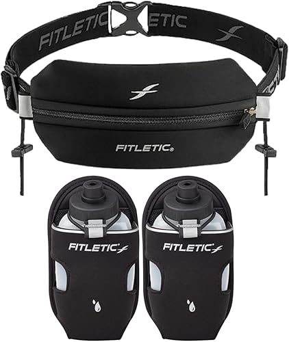 Miniatura 1 de Fitletic Cinturón para correr Neo Race y paquete de 2 botellas de agua extra millas, Fitletic Cinturón para correr Neo Race y 2 botellas de agua