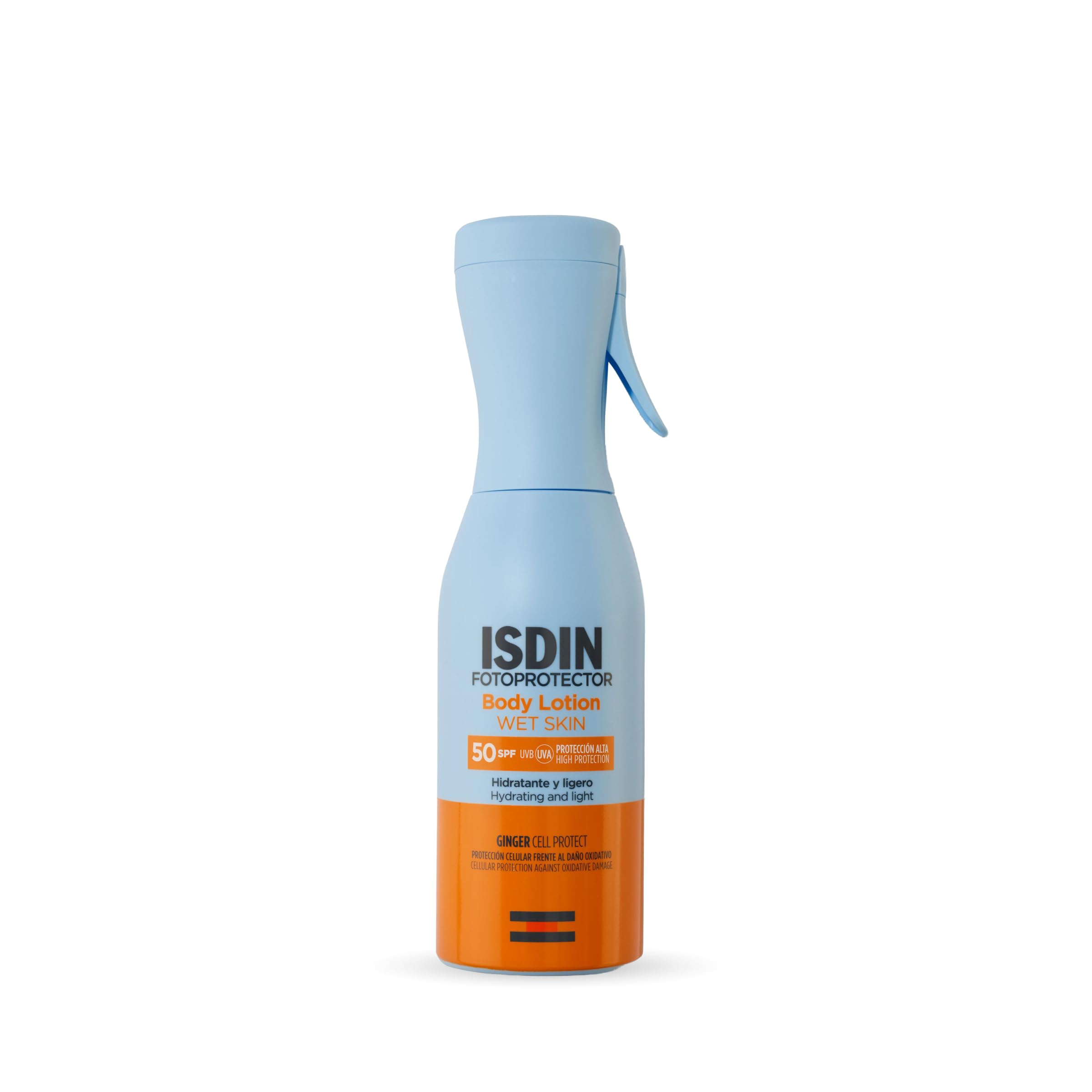 ISDIN Fotoprotector Body Lotion SPF 50, Protezione Solare Corpo Leggera in Spray con Erogatore a Pistola, Crema Solare che Idrata Intensamente la Pelle, 250ml