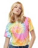 Tie Dye Crop Tops for Women - Cropped Tie Die Tee Shirts