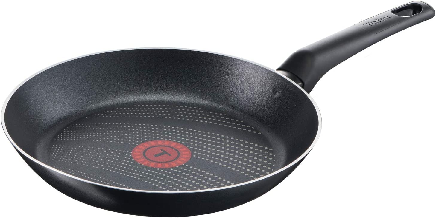 TefalSuper Cook Frypan Set of 2, B1430585P1, 26 Cm + 24 CM, Aluminium Black