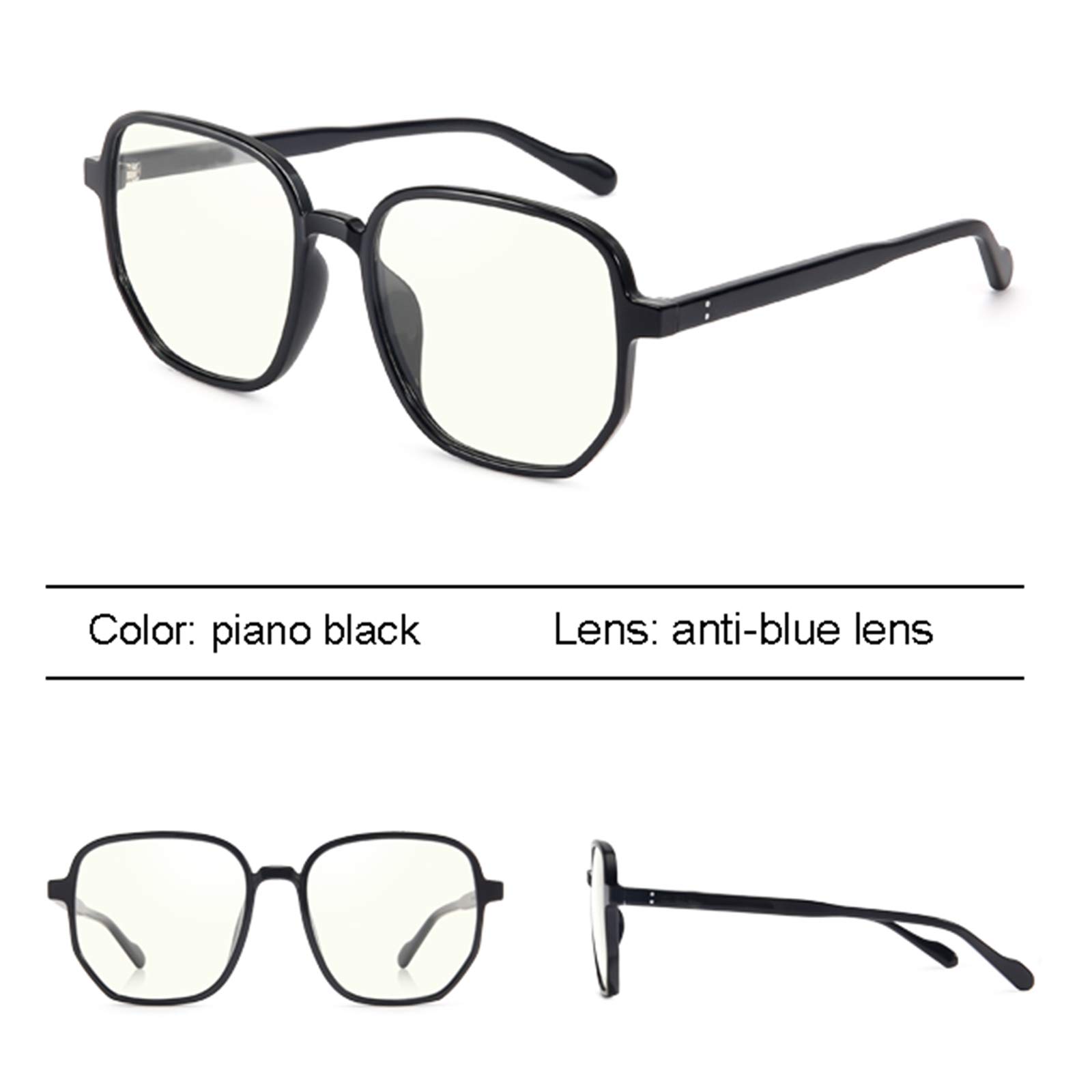 Okulary komputerowe mężczyźni antyrefleksyjne okulary ochronne antyrefleksyjne damskie okulary retro niebieskie oprawki anty-niebieskie okulary przezroczyste oprawki