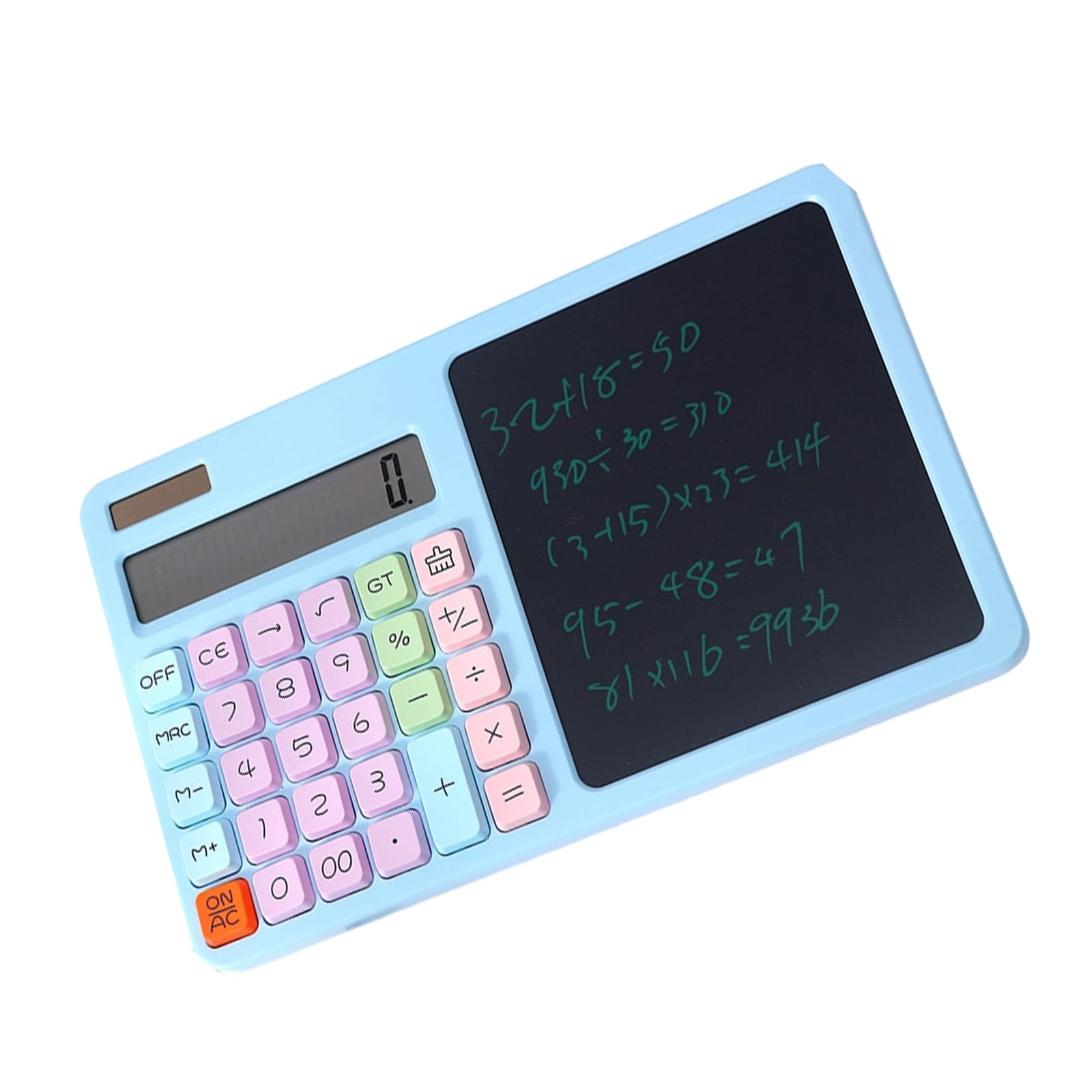 APGLSXY 12 Digit Solar Calculator Large Screen Display Power Business Finance Accounting Calculator with Writing Board Scientific with Solar Charging