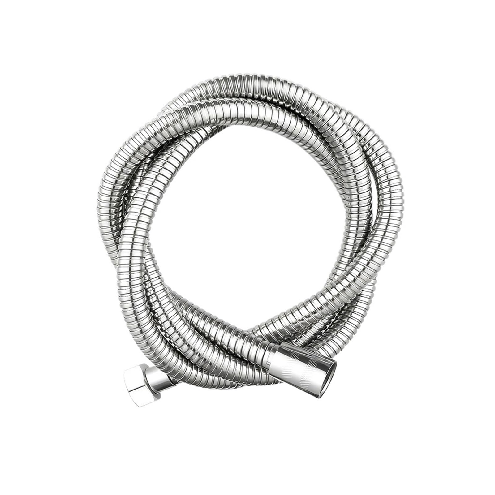Kdberhfsa Silver 2M 1.5M-2M Thickened High-Pressure Shower Spray Hose ，Bathroom Faucet Shower Connection Pipe Explosion-Proof Water Pipe(Silver 2M)