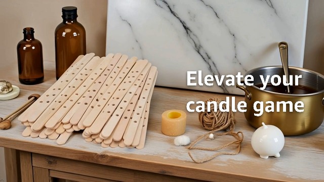50 Soportes de Mechas de Madera para Velas miniatura 7