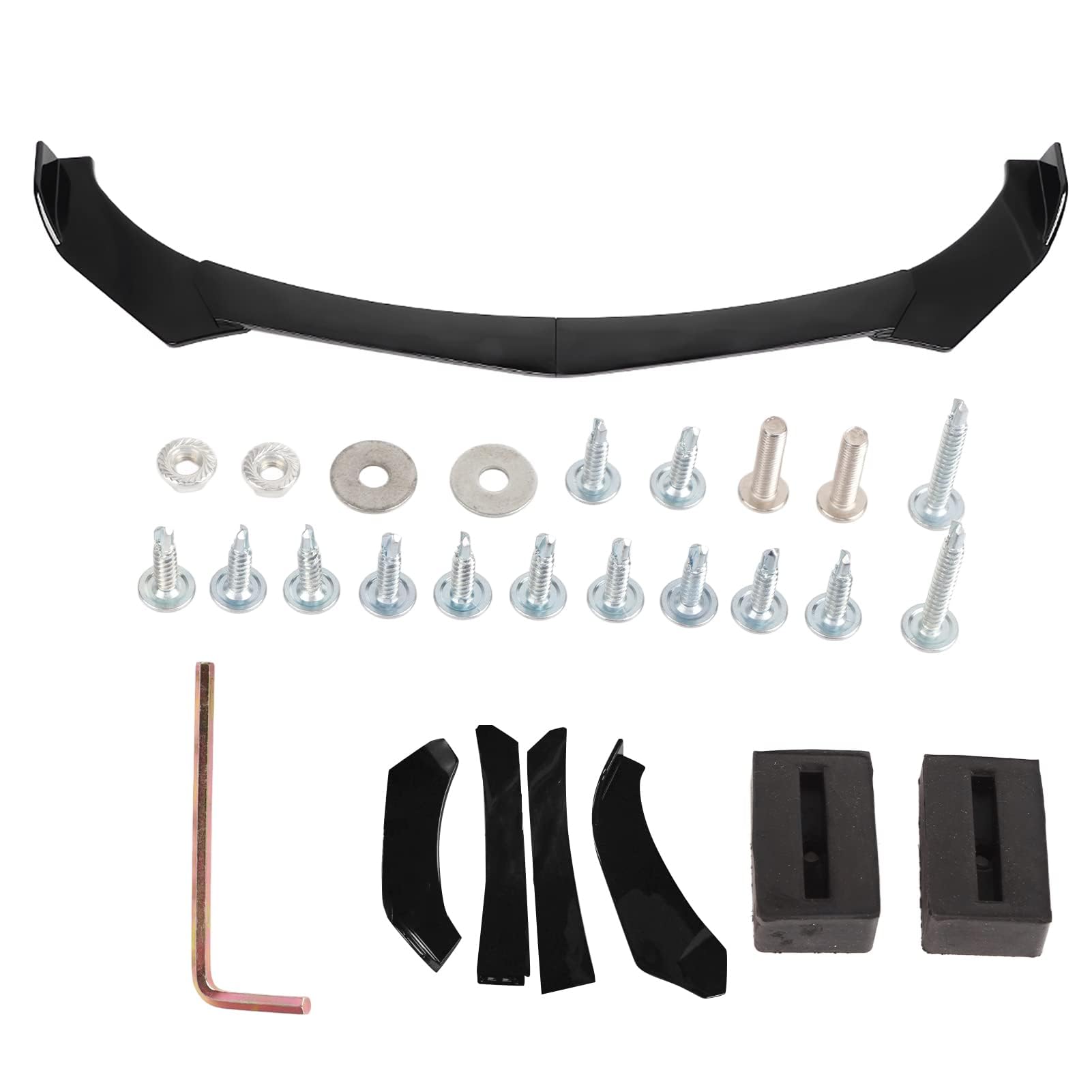 Paraurti Anteriore Lip Splitte Body Kit Spoiler Nero Lucido Universale Adatto per / /
