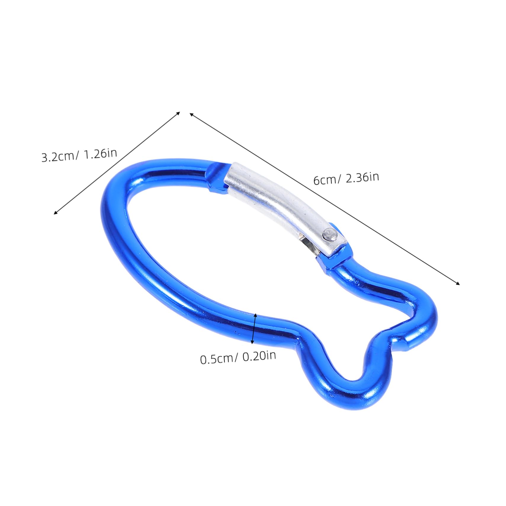 GRIRIW 15Pcs Carabiner Clips Durable Fish Shape Snap Buckles for Outdoor Activities Lightweight Hook Clips for Camping Hiking and Climbing Adventures