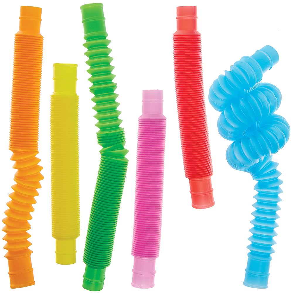 Baker Ross FN225 Pop Tube Fidget Toys paquet de 12 jouets pour enfants