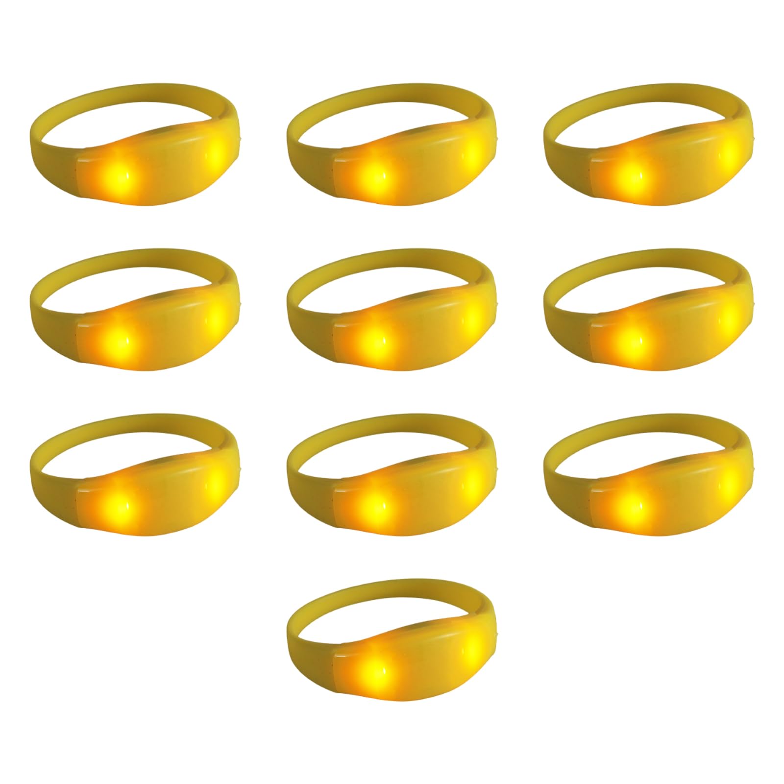 OSNIYAW 10pcs Voice Activated Wristbands Glowing Bracelets for Birthdays and Raves Flashing Wrist Bands Party Accessories LED Wristbands