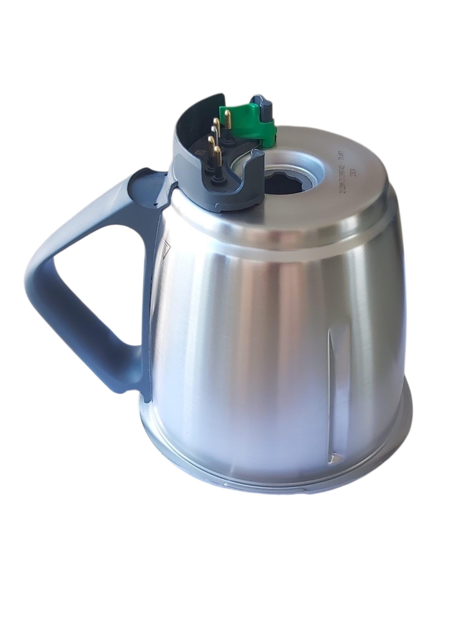 Vorwerk Thermomix TM6 - Olla mezcladora de acero inoxidable con mango – Pieza de repuesto sin cuchillo, base de mezcla ni tapa, apta para robot de cocina Thermomix TM6