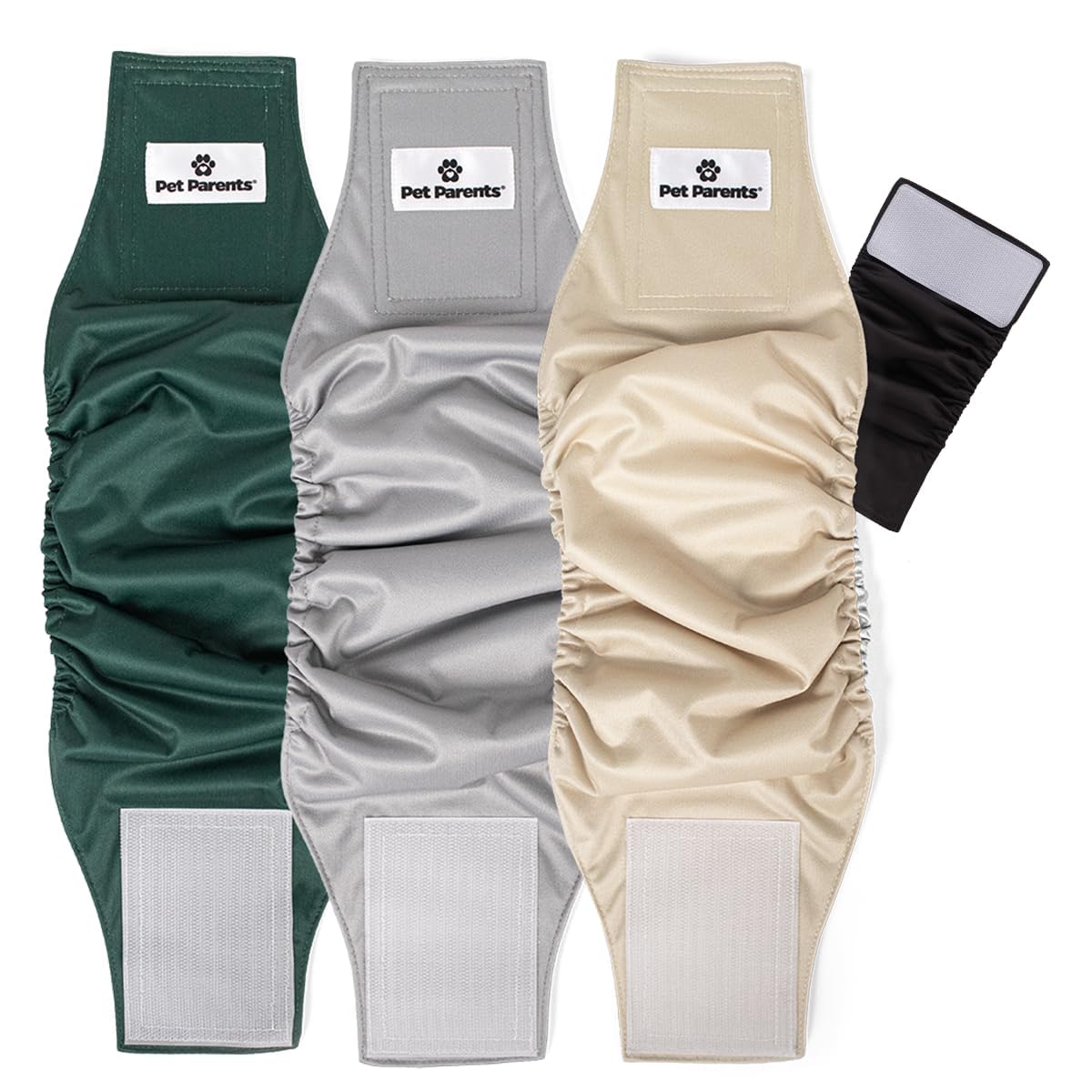 Pet Parents Premium Washable Belly Bands for Male Dogs & Extendrs, (3pack) of Male Dog Diapers & Male Dog Belly Bands, Dog Diapers Male (Spruce, X-Large)