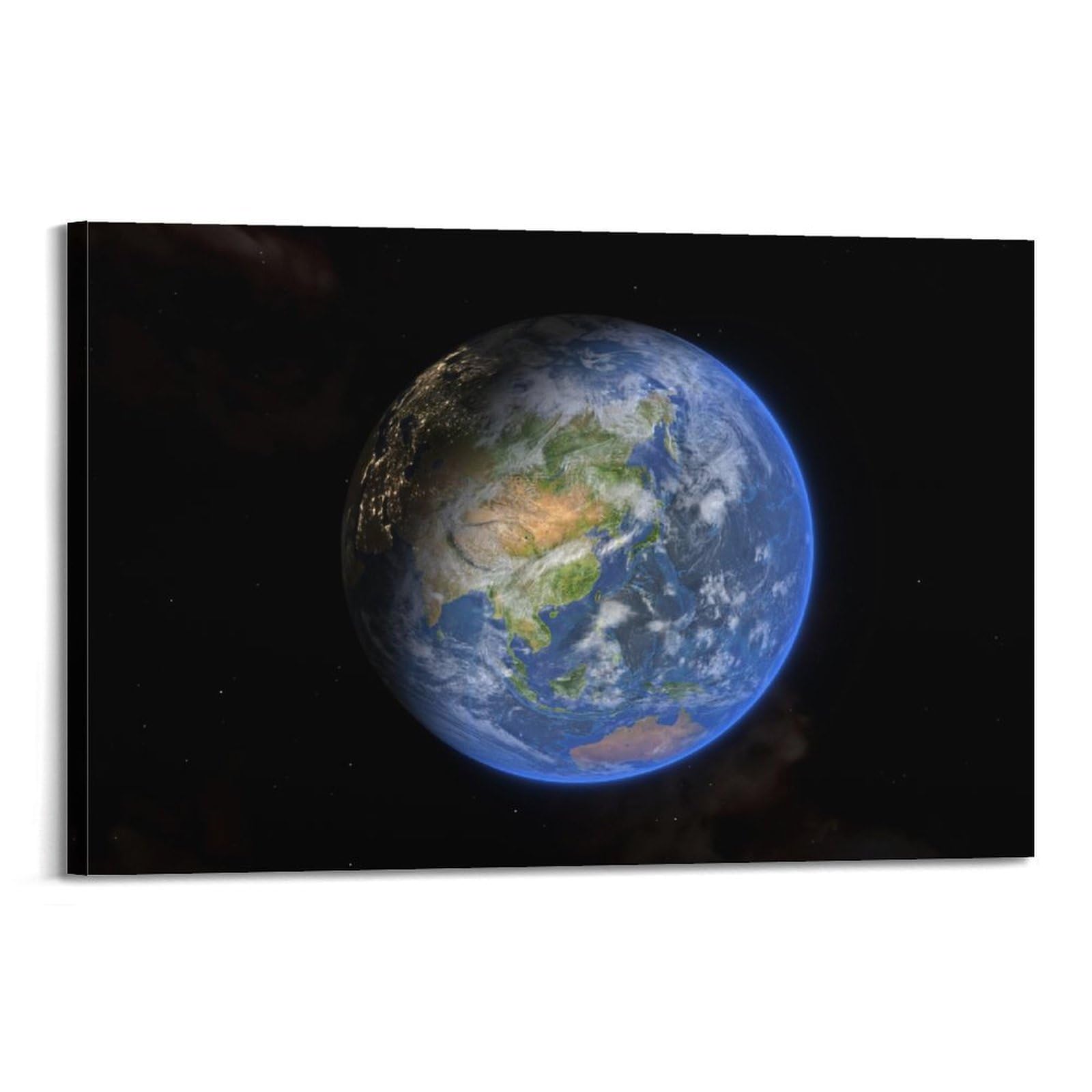 OKAHYS Planet Space Earth Dark Poster Decorative Painting Canvas Wall Artworks Picture 08x12inch(20x30cm)