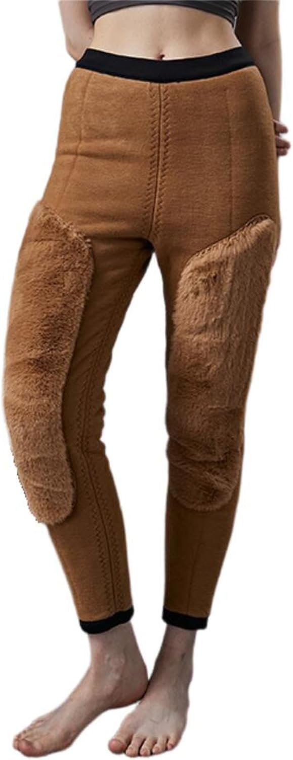 Thermal Winter Leggings 4-Layer Thick Camel Hair 14°F to -49°F Suitable XL Pants