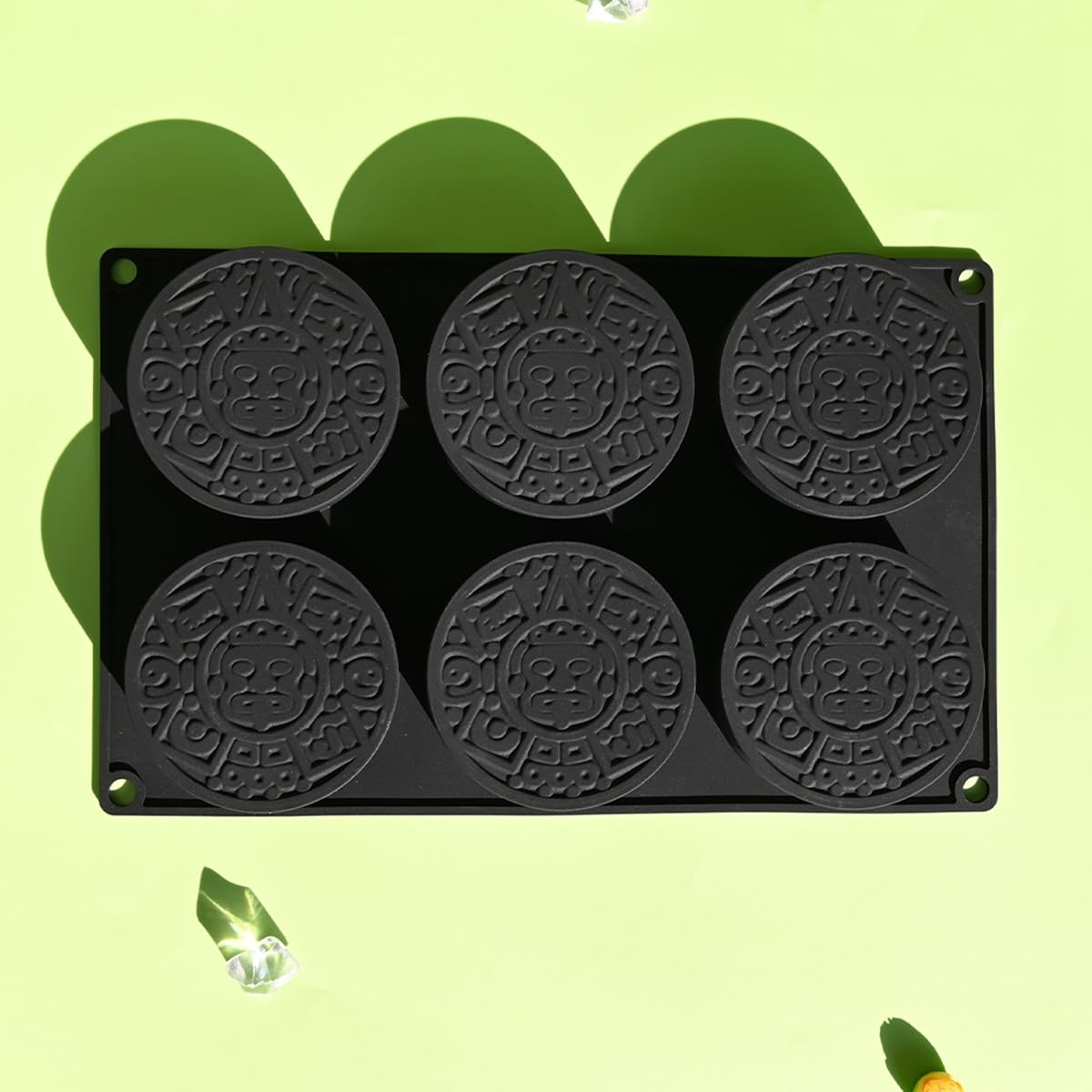mostsom Moule en silicone 3D cylindrique 6 cavités pour chocolat, mousse, gelée, pudding, dessert (B_ cylindre)