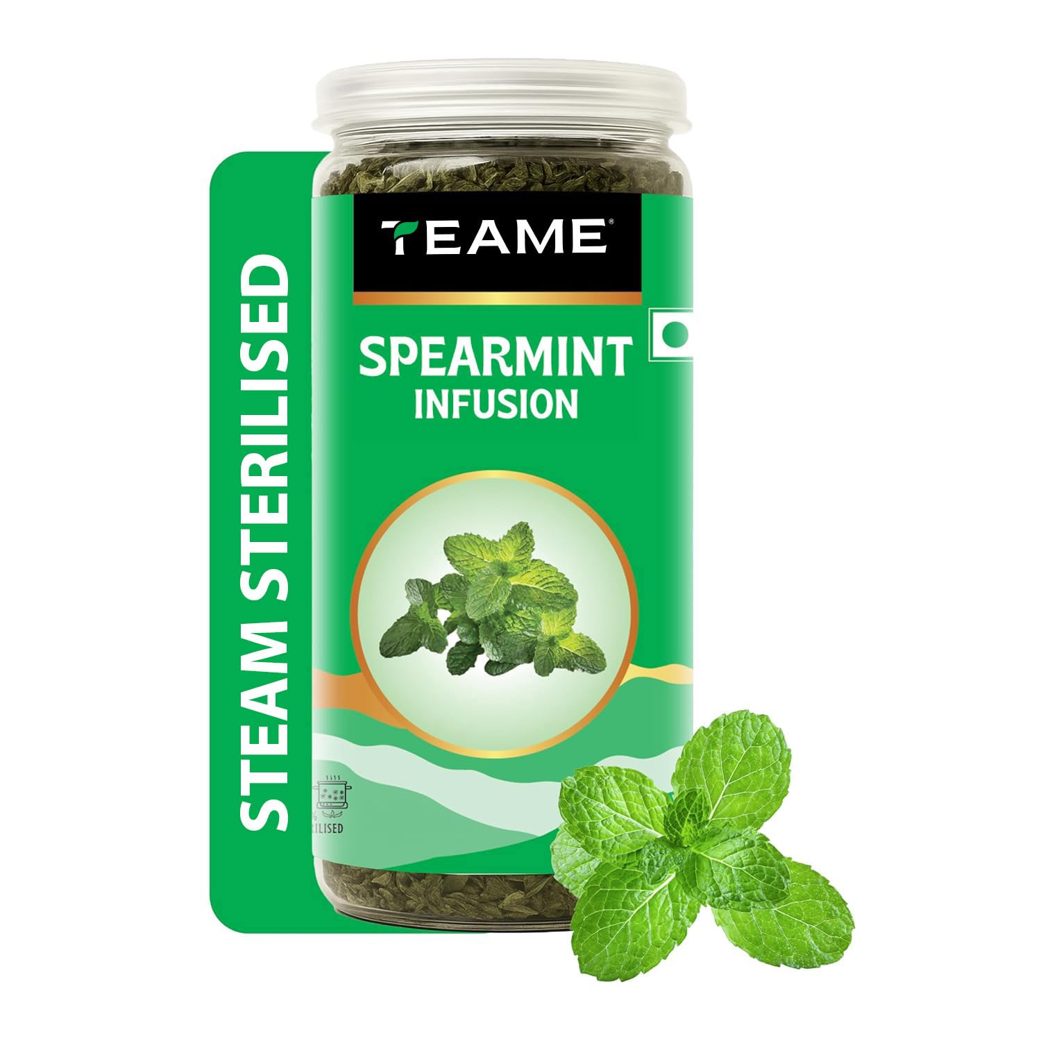 TE-A-ME Spearmint Tea - 100g (100+ Cups) | Spearmint Leaves Tea for PCOS, PCOD & Facial Hair | Helps - Balance Hormones, Reduces Facial Hair & Acne | Supports Digestion | Herbal Tea - Dried Loose Leaf - Caffeine Free | Diwali Gift-image-36