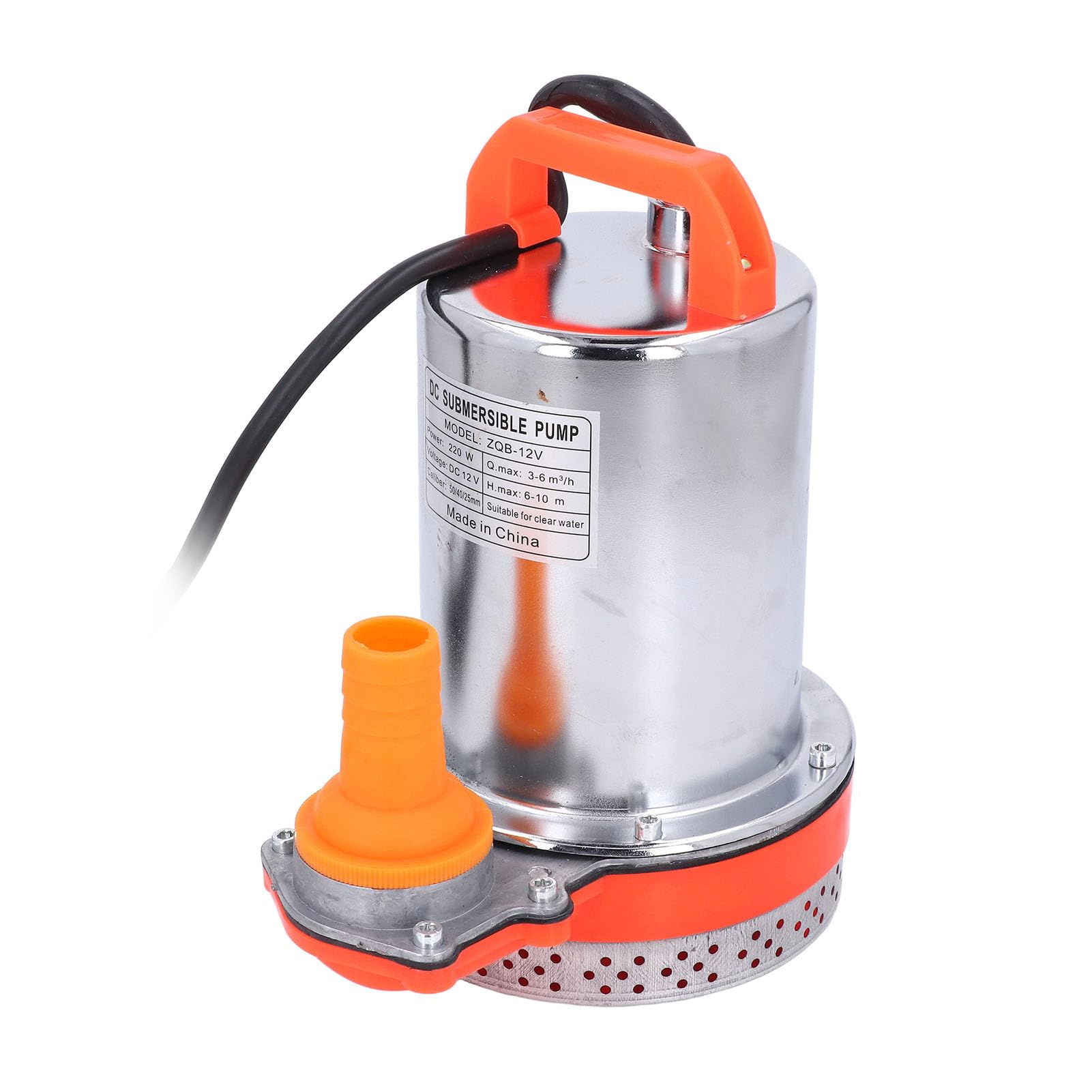 Keenso Bomba Sumergible DC12V, Alta Elevación 220W, para Uso Subacuático