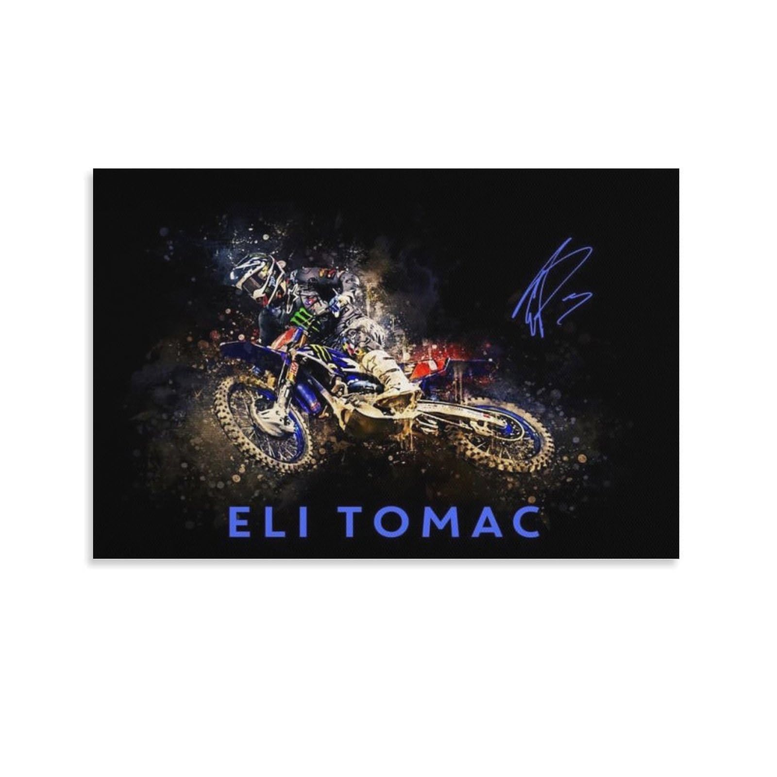 ASUIU Eli Tomac Canvas Poster Wall Art Poster Prints Home Decor Picture Canvas Painting Posters 12x18inch(30x45cm)