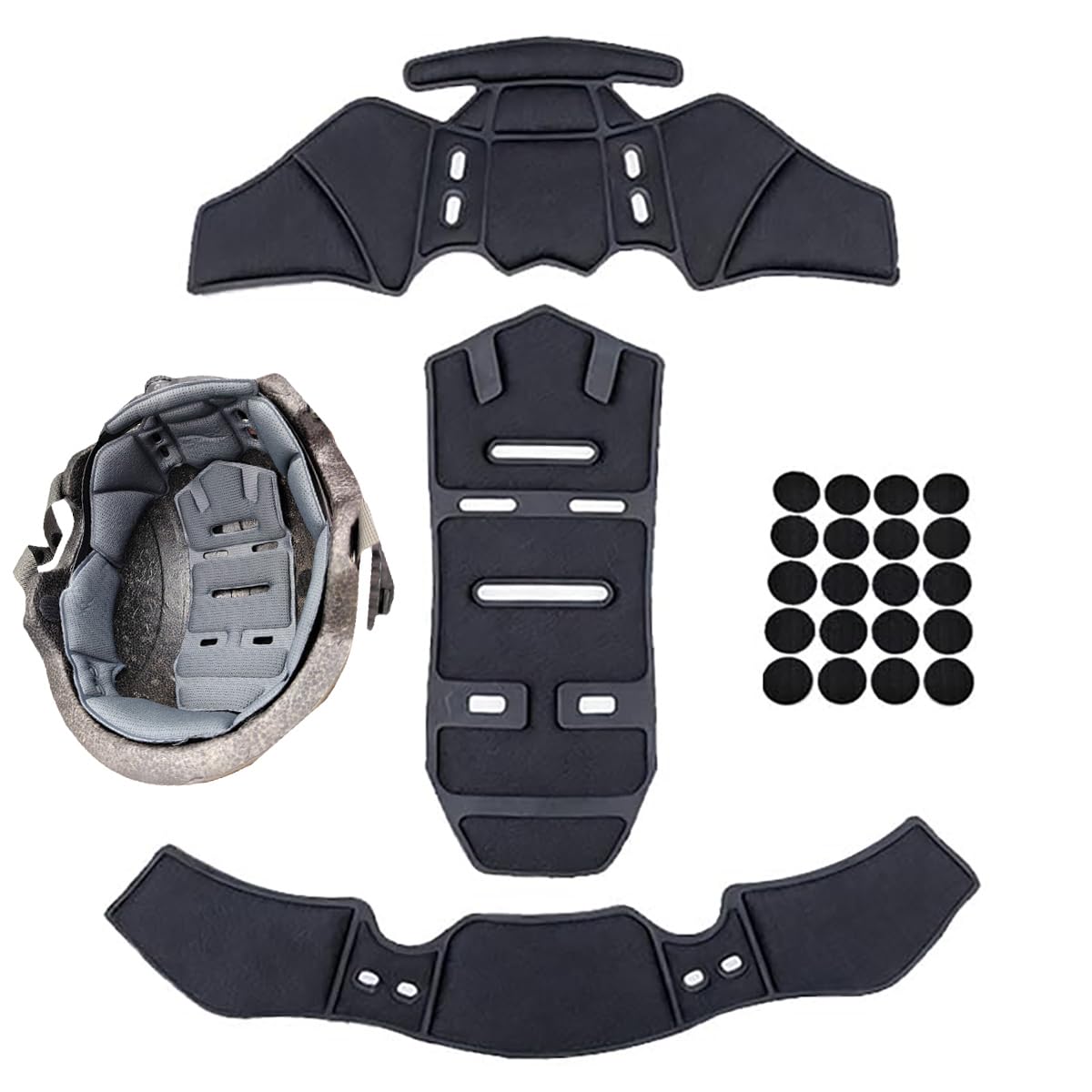 Motorcycle Helmet Liner for Nolan N70-2 X, Breathable Helmet Replacement Foam Padding Kits Set, Comfort Helmet Lining Protective Cushion Mat, Washable,A Black