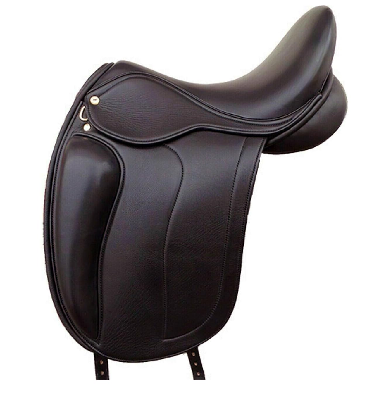 English Dressage ST-017 - Sella per cavallo Softie in pelle bovina con rivestimento completo, 33 cm a 48,3 cm, colore: nero