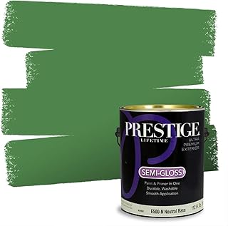 Paints Exterior Paint and Primer In One, 1-Gallon, Semi-Gloss, Comparable Match of Sherwin Williams* Grasshopper*