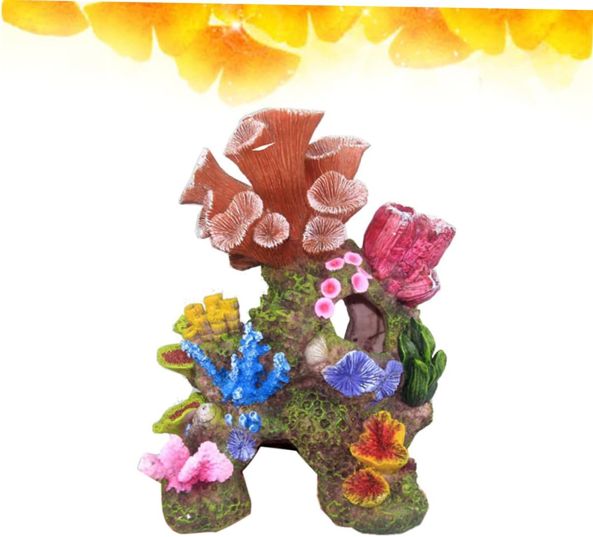 Yardwe Realistic Aquarium Rockery Imitation Coral Reef Elegant Fish Tank Stand for Coastal Decor
