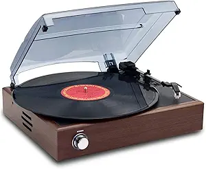 3-Speed Bluetooth Portable Suitcase Record Player