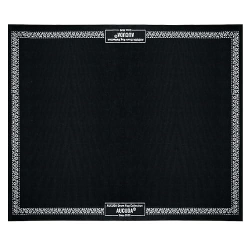 Aucuda Drum Rug Mat Non Slip 6x6.6ft Paisley Border