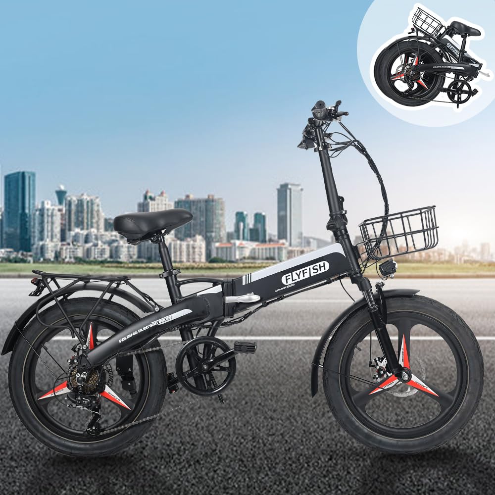 動作品 FLYFISH 折り畳み 電動アシスト自転車 走行379km 20インチ 71wzvkheOrL._AC_UL210_SR210,