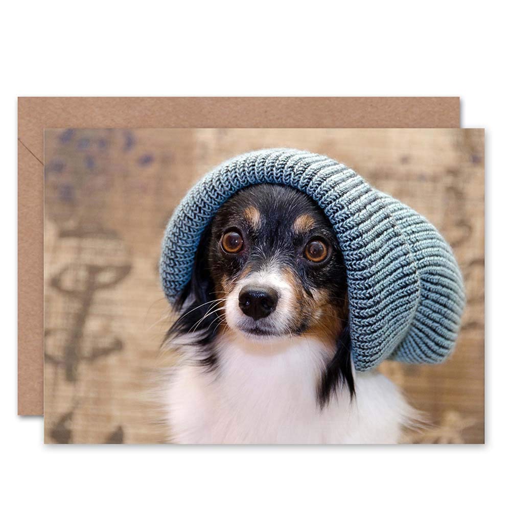 Wee Blue Coo HIPSTER DOG DRESS UP COMEDY BLANK GREETINGS BIRTHDAY CARD ART