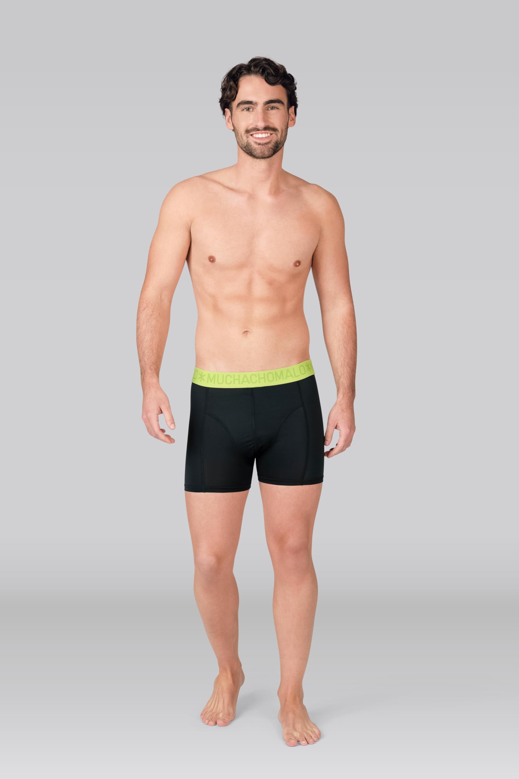 Muchachomalo Hombre Bóxer 6-Pack, Liso, Microfibra, Cinturilla Elástica
