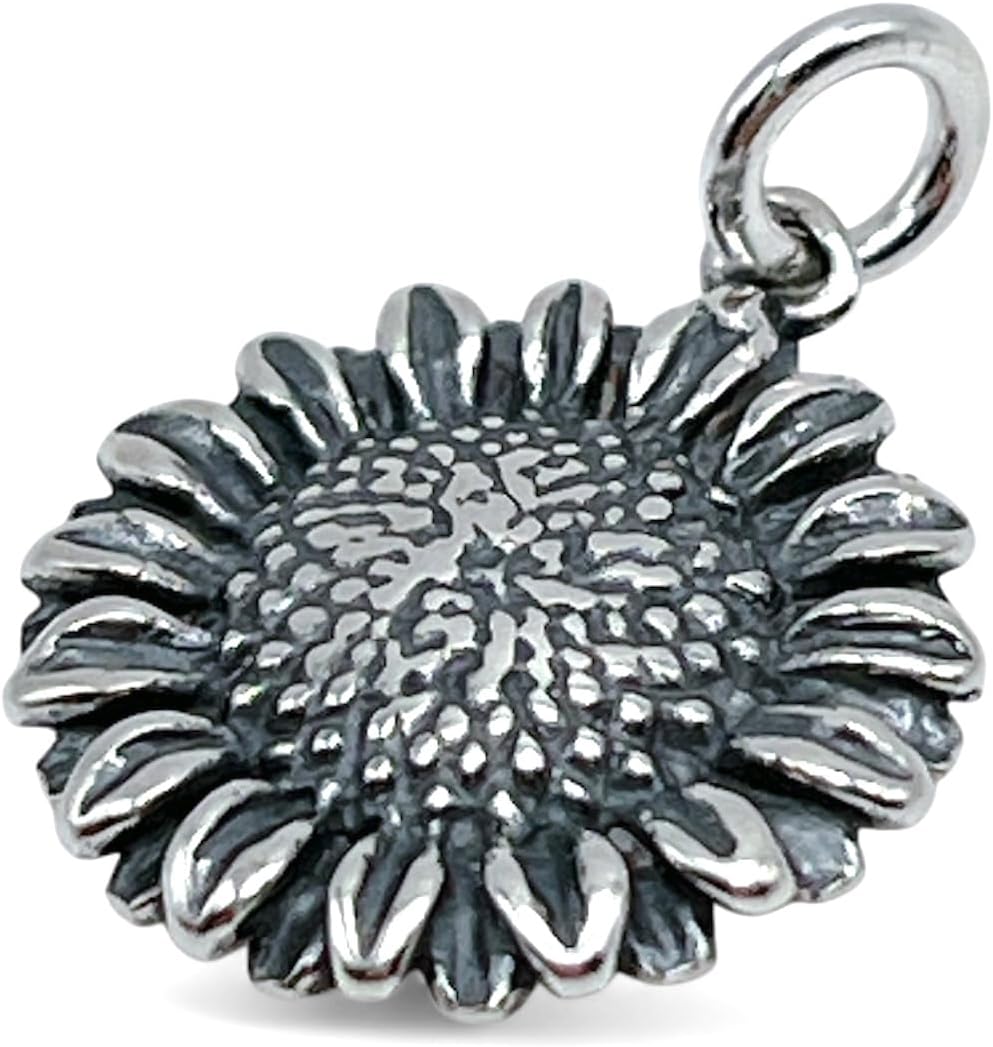 KEVIN N ANNA Sterling Silver Sunflower Pendant Necklace, 18" - Image 4