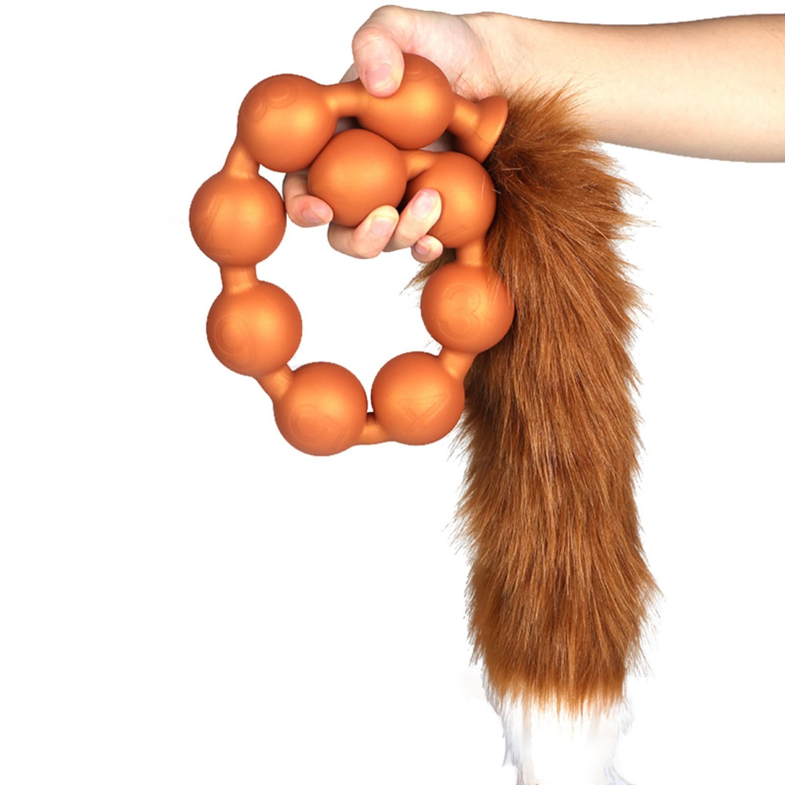 Spina anale Enormi palline anali a 9 sfere Coda anale Butt Plug Palline anali Coda Plug anale Gioca giocattolo del sesso anale