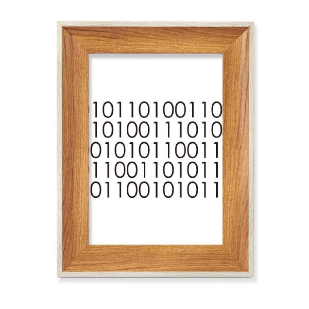 Cadre photo bois binaire idée cadeau originale bureau geek