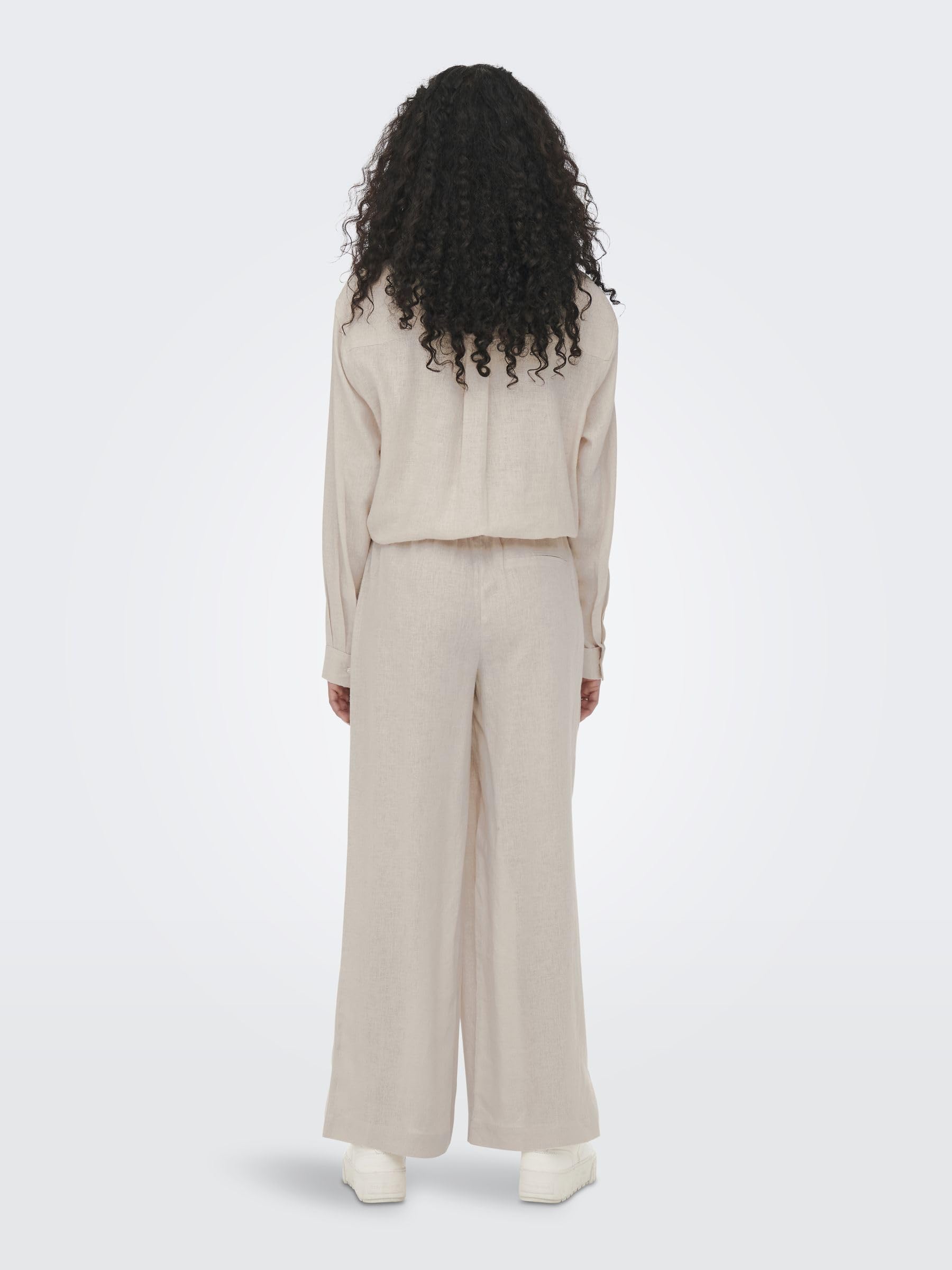 ONLY Onltokyo Hw Linen Blend St Pant Pnt Noos - Spodnie Kobiety