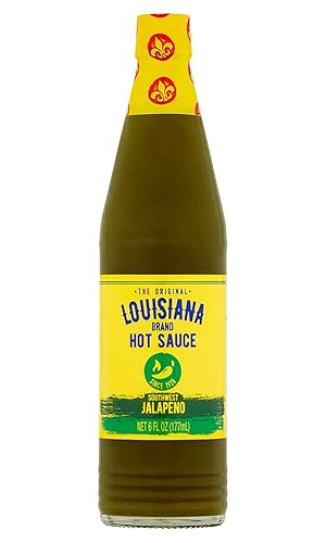 Louisiana Brand - Salsa picante de jalapeno del suroeste, botella de vidrio de 6 onzas líquidas (paquete de 1)