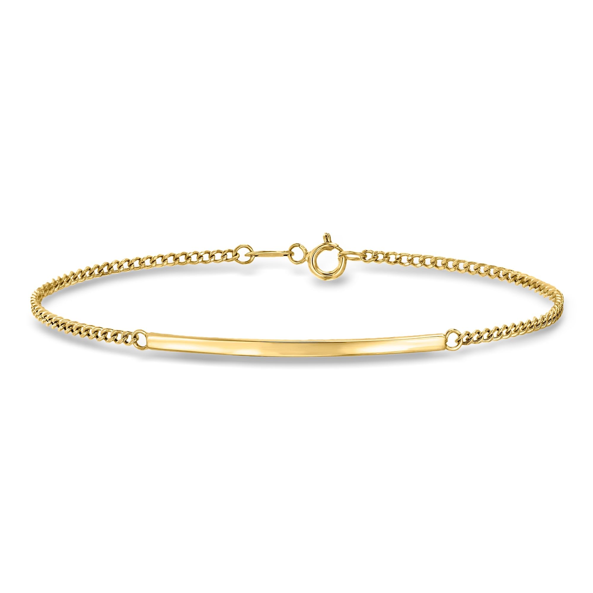 Ross-Simons 10kt Yellow Gold Curb-Link Bar Bracelet