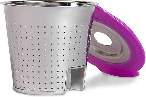 Miniatura 6 de Café Flow - Cápsula de café reutilizable de acero inoxidable de 2 artículos + vasos de papel desechables de 100 unidades, compatible con cafeteras