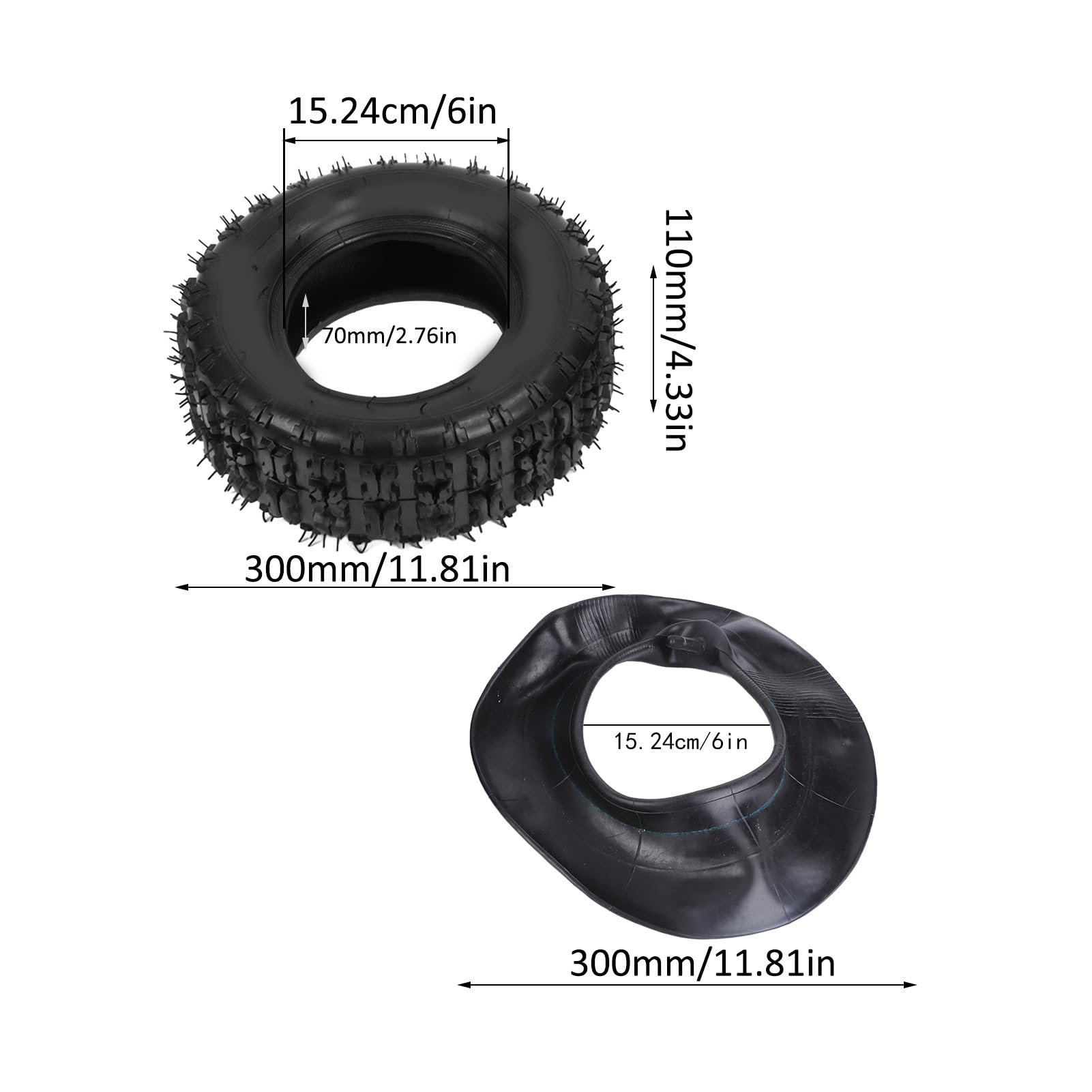 Zestaw Dętki do Opon 13x5.00-6 3.5/4.0-6 7.0 Psi Zawór Metalowy