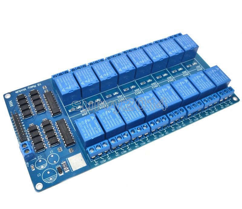 Ducduongshop Tool Part for 16-Channel 12V Relay Shield Module with optocoupler LM2576 Power for