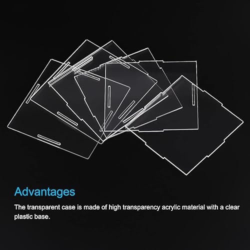 Miniatura 3 de MECCANIXITY Caja de exhibición transparente, caja de acrílico monta caja a prueba de polvo, 3.9 x 3.9 x 3.9 pulgadas para coleccionables,