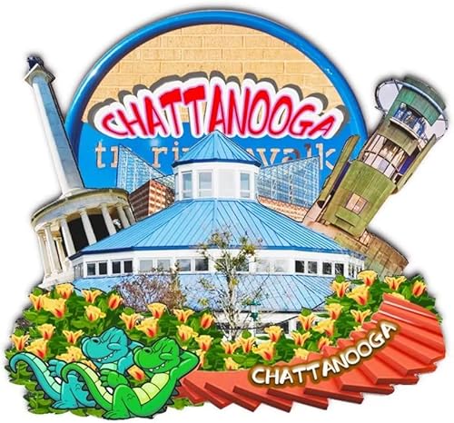 Chattanooga USA - Imán de nevera 3D clásico de madera para nevera, hito hecho a mano, recuerdo de viaje, colección de regalo, decoración -11