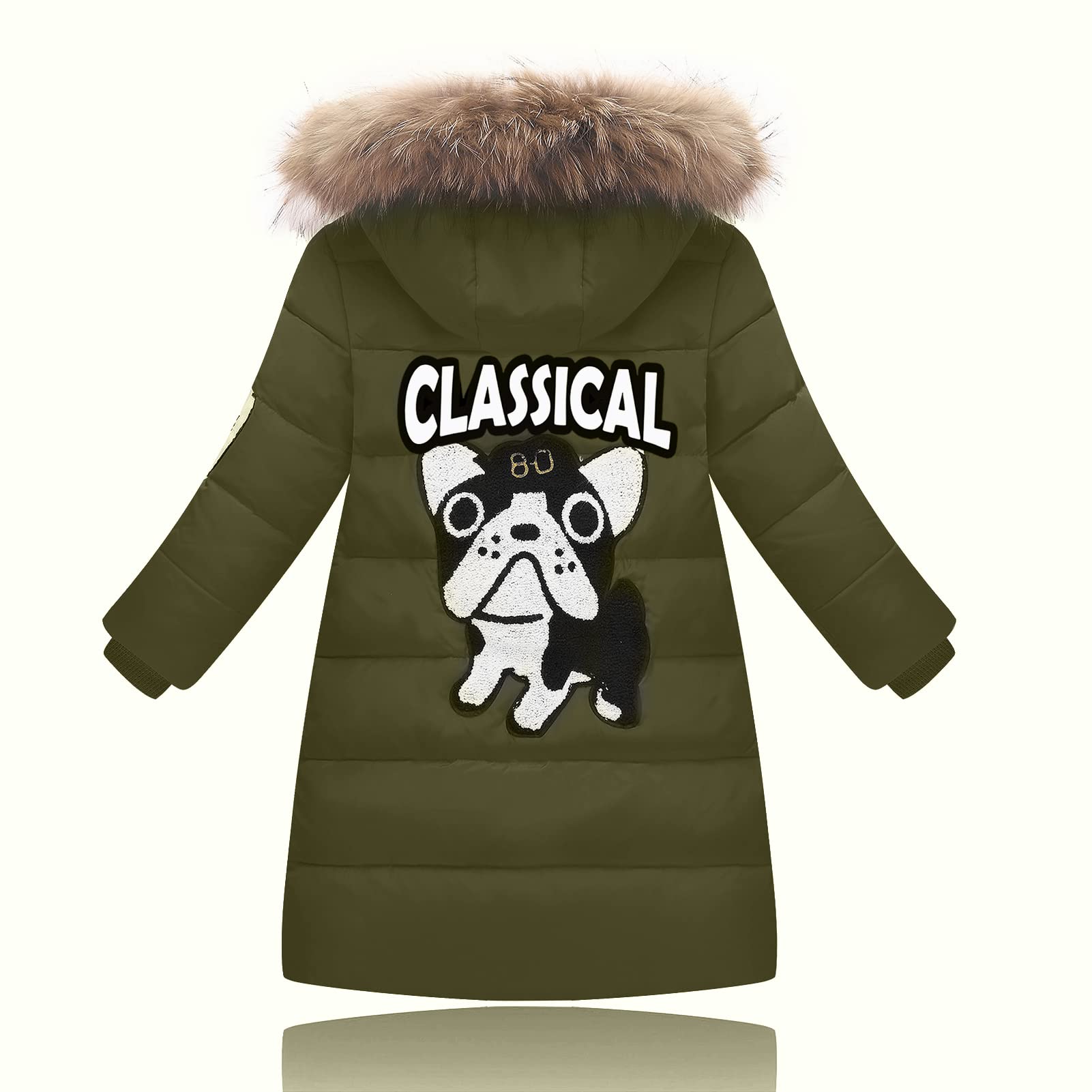 Chaqueta Pluma Niño Niña Abrigo de Invierno de Dibujos Animados Gruesa Cálida con Capucha