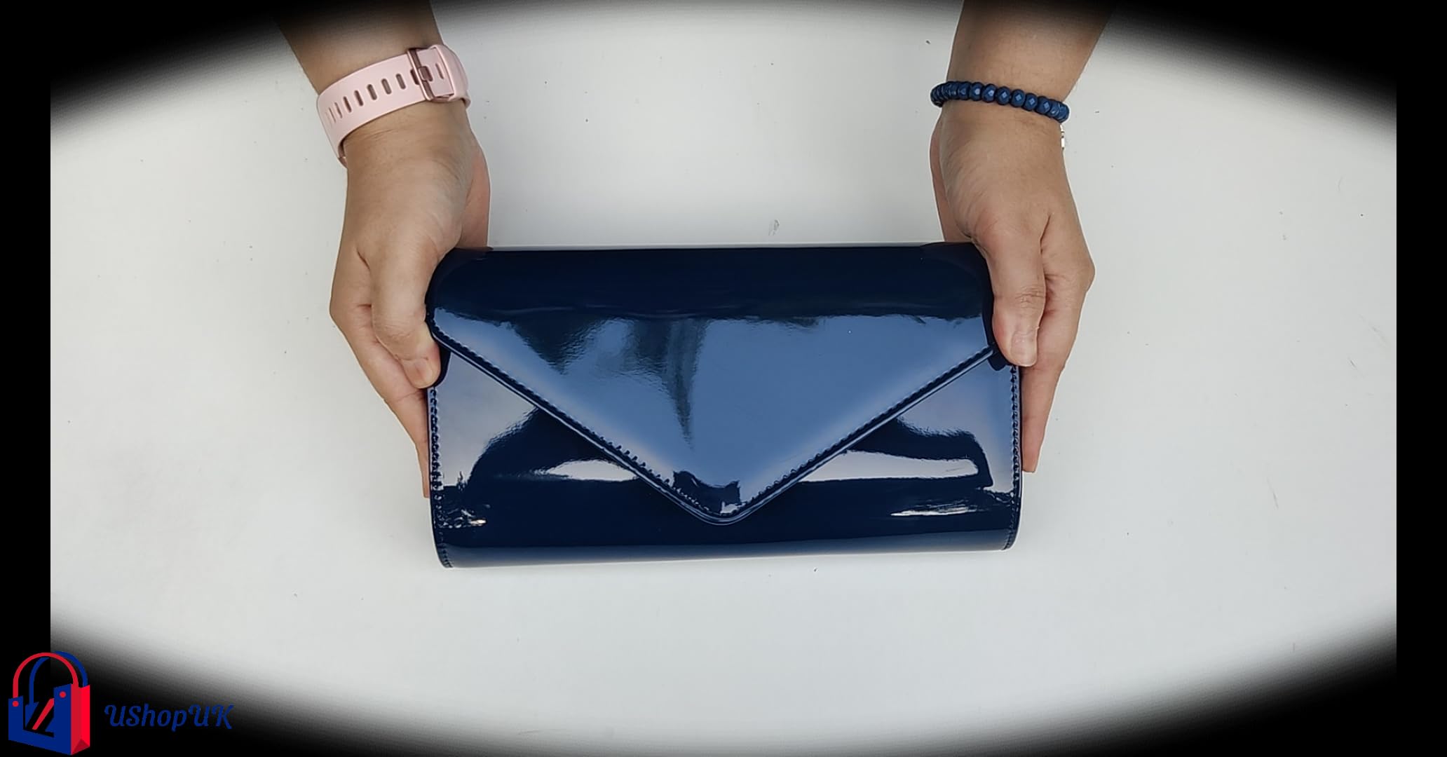 fi9 Sac à main en cuir verni pour mariage, soirée, fête, pochette, sac à main
