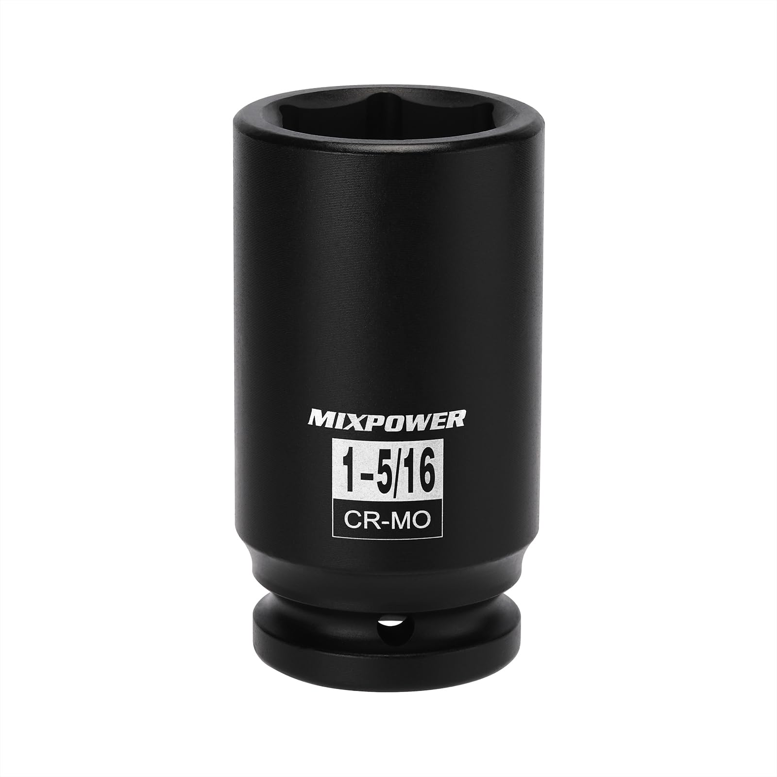 MIXPOWER 3/4" Drive Deep Impact Socket, CR-MO, 1-5/16", SAE, 6 Point, Axle Nut Impact Grade Socket for Easy Removal