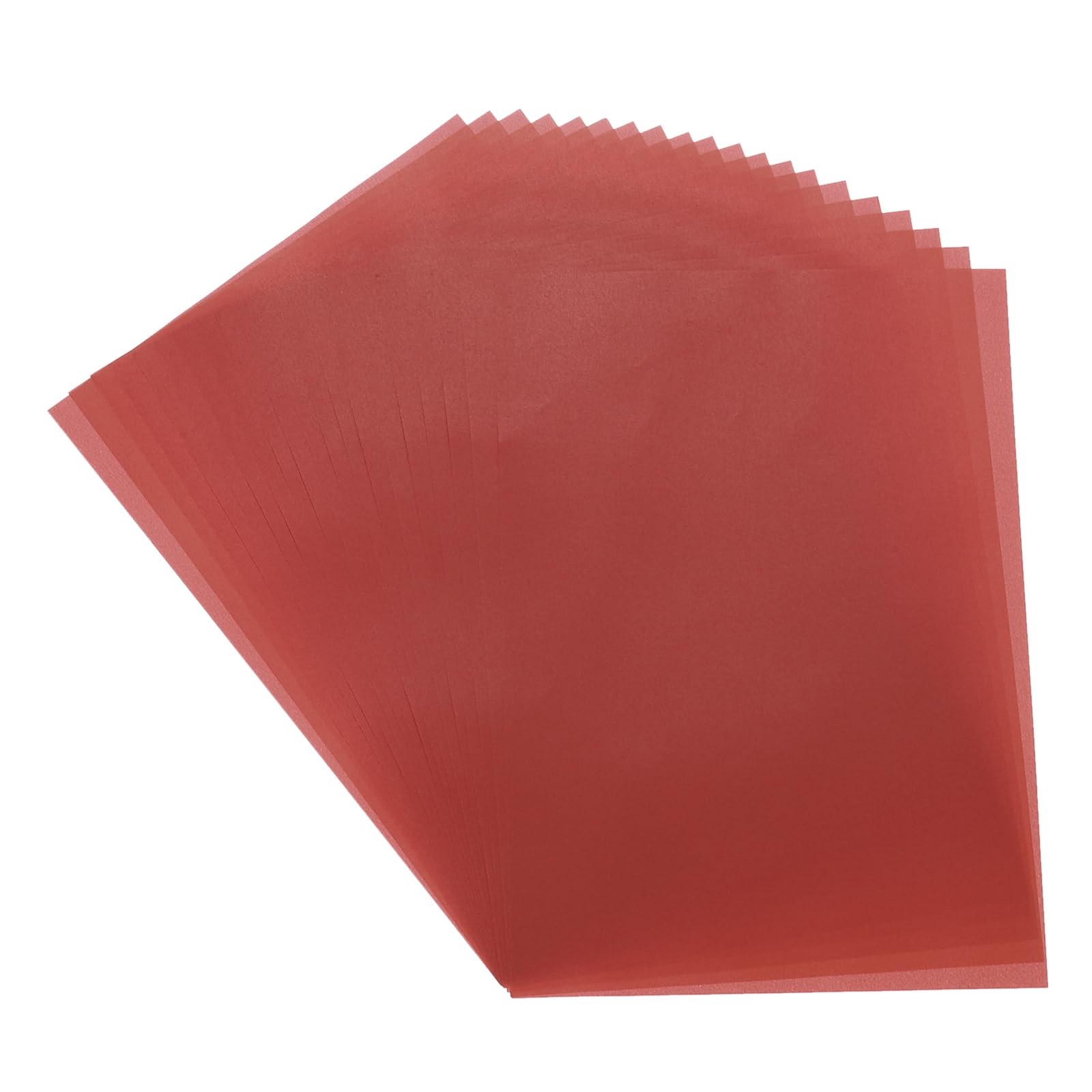 sourcing map Colored Vellum Paper, 40 Sheet Red Translucent 8.5 x 11 Printable Vellum Sheets for Printing Wedding Invitations Ink Jet Laser Printer