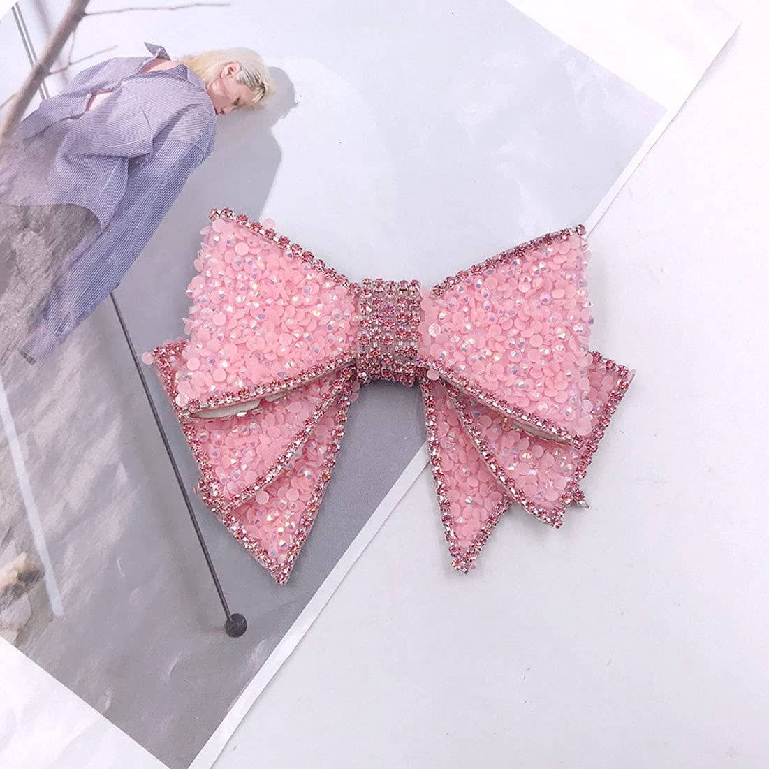 2 dijes de decoración hechos a mano con diamantes de imitación para zapatos de boda, fiesta, zapatos, bolsa, paquete de accesorios