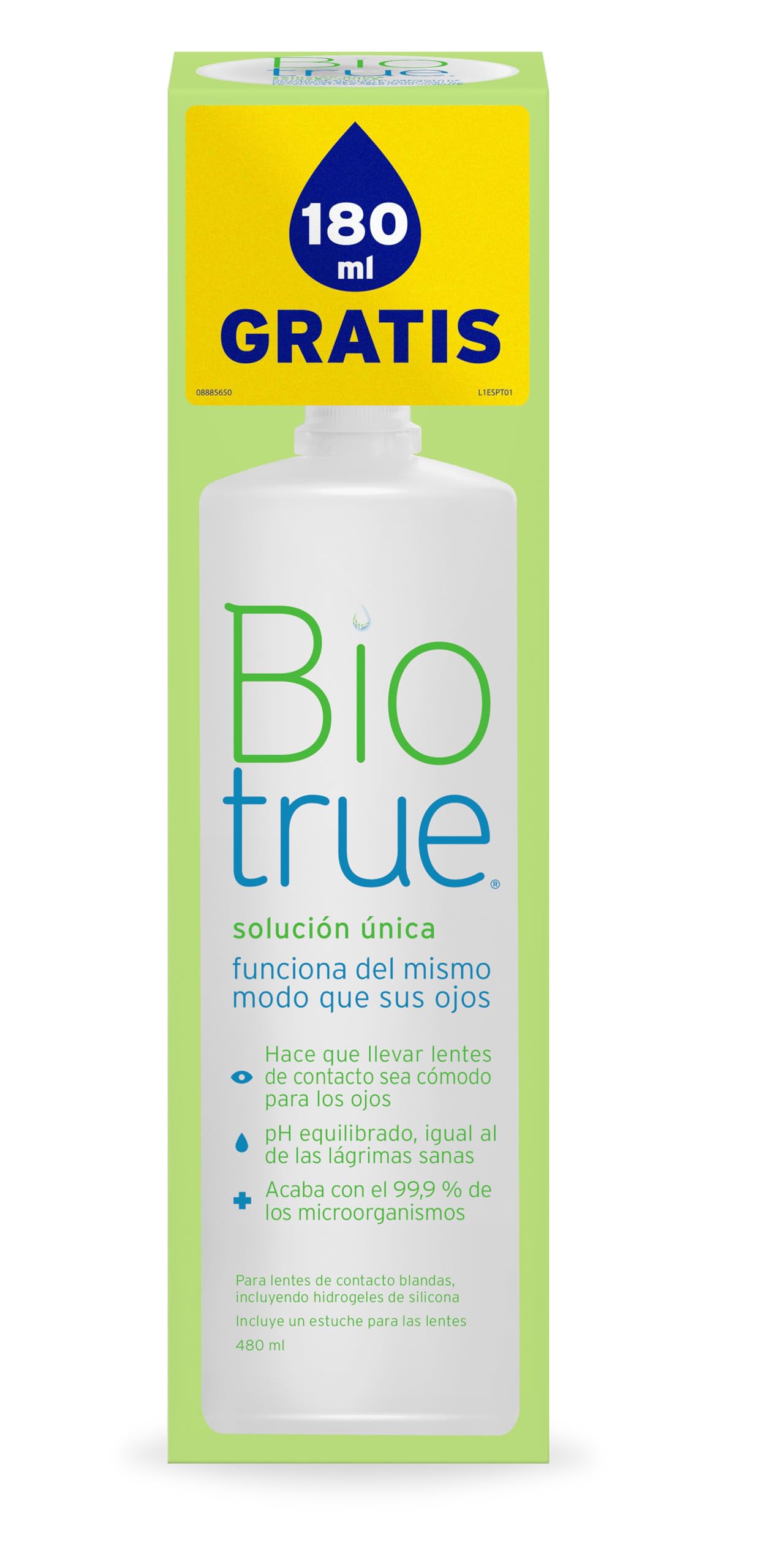 Biotrue Bausch + Lomb Solución Única 300ml + 180ml gratis para lentes de contacto blandas
