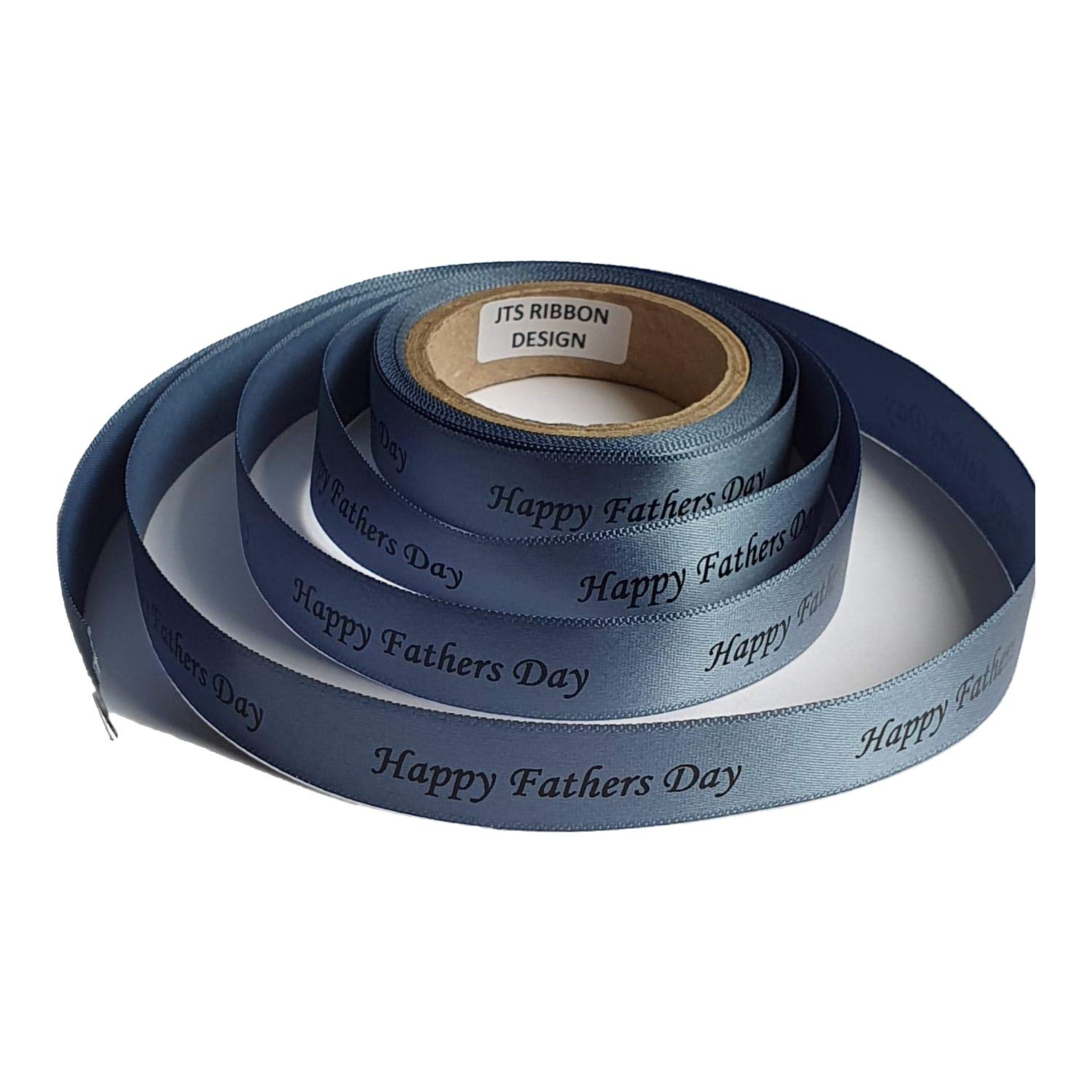 Fathers Day Ribbon Rolls 10 Colours Available 15mm x 5 Metres Sunday 21st June 2026 (Steel Blue)